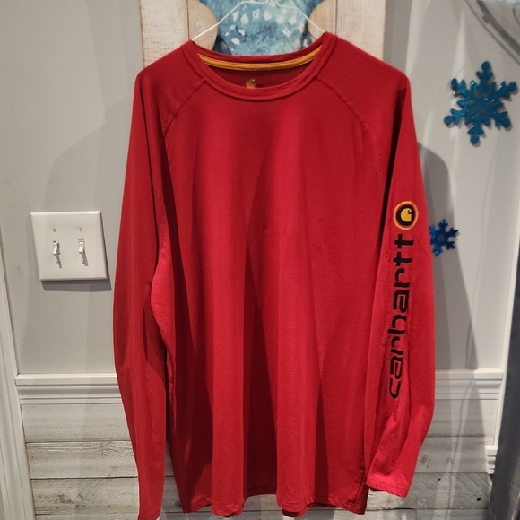 Carhartt Other - Carhartt Relaxed Fit Men's Sz 2XL Bold Red Long Sleeve T-shirt